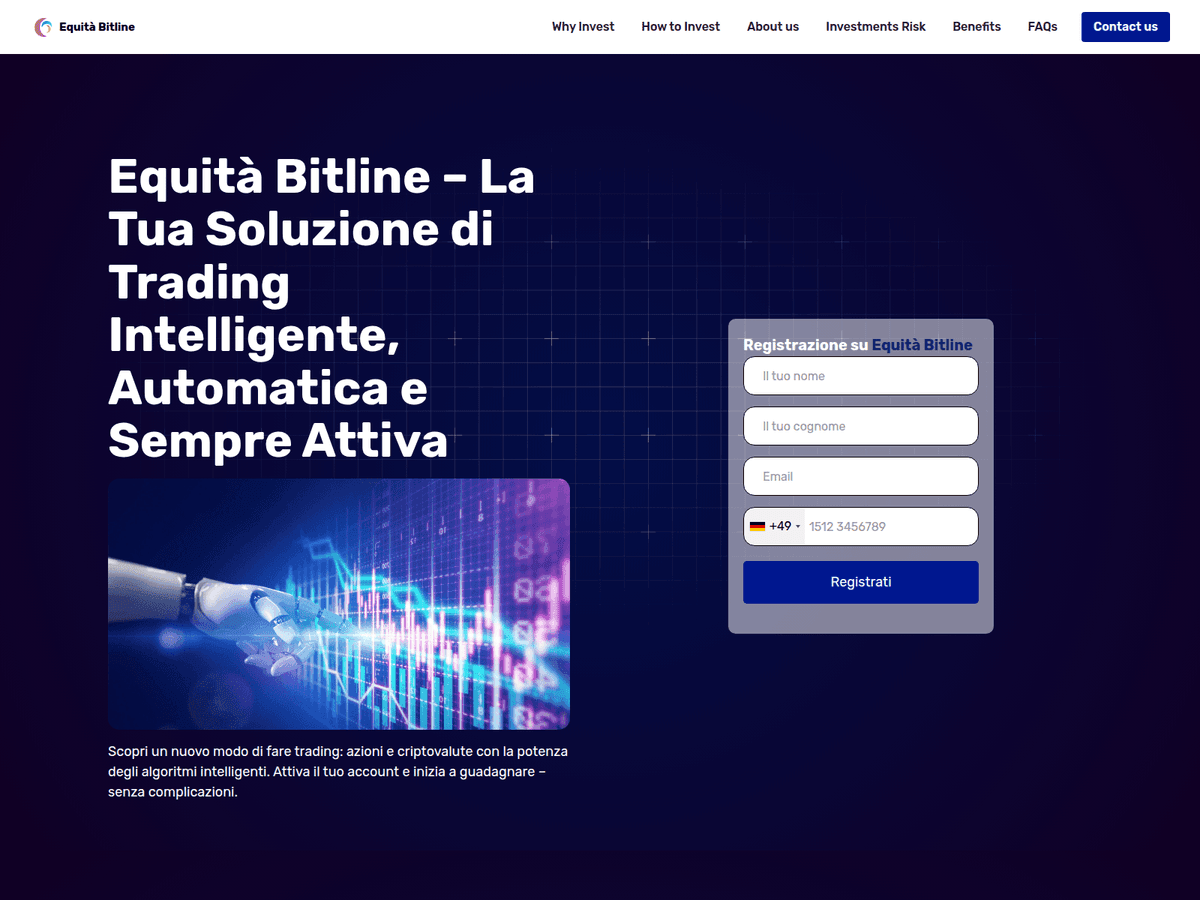 Screenshot der Webseite Equitabittline (equitabittline.com)