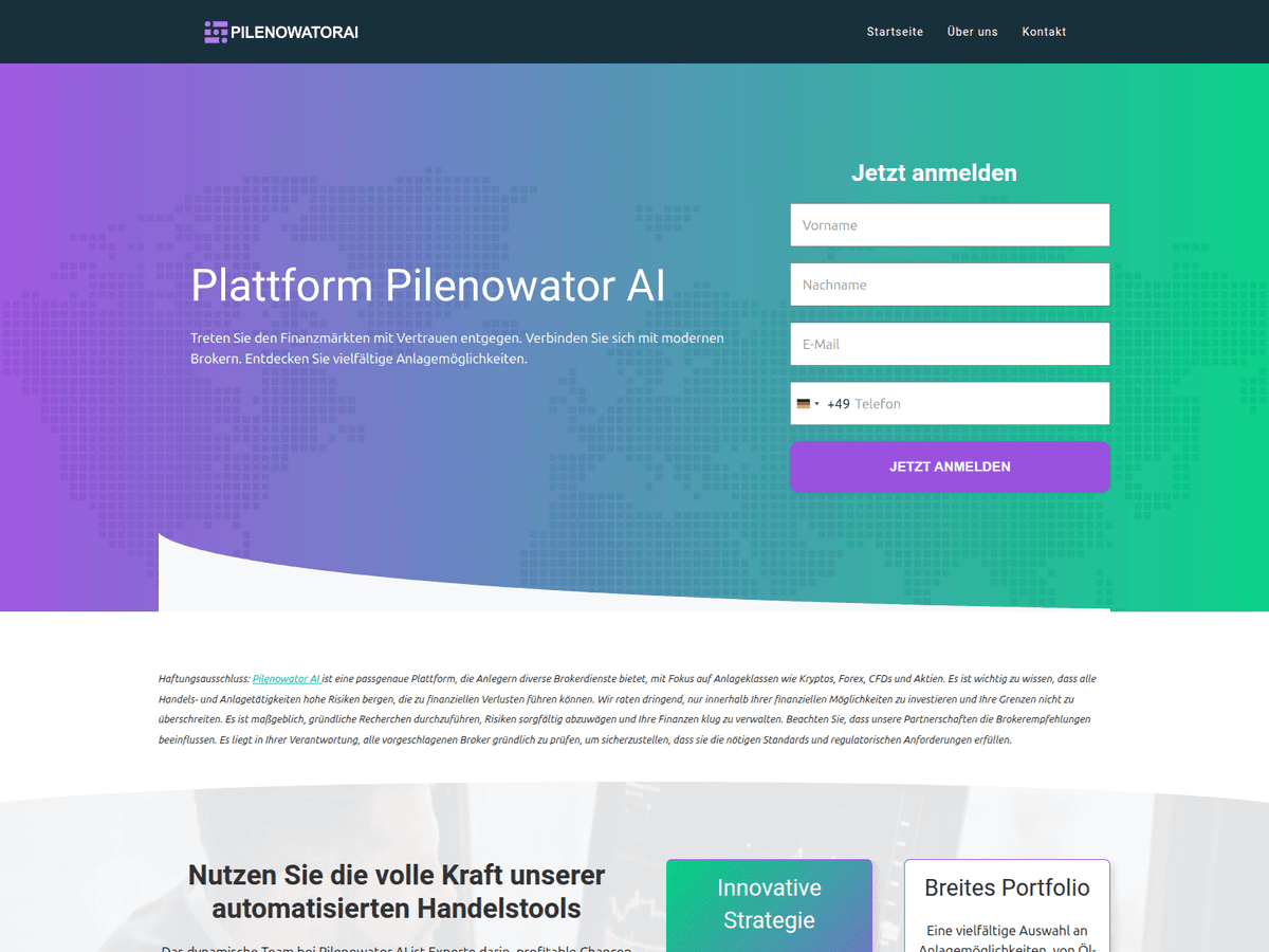 Screenshot der Webseite Pilenowatorai Top (pilenowatorai-top.com)