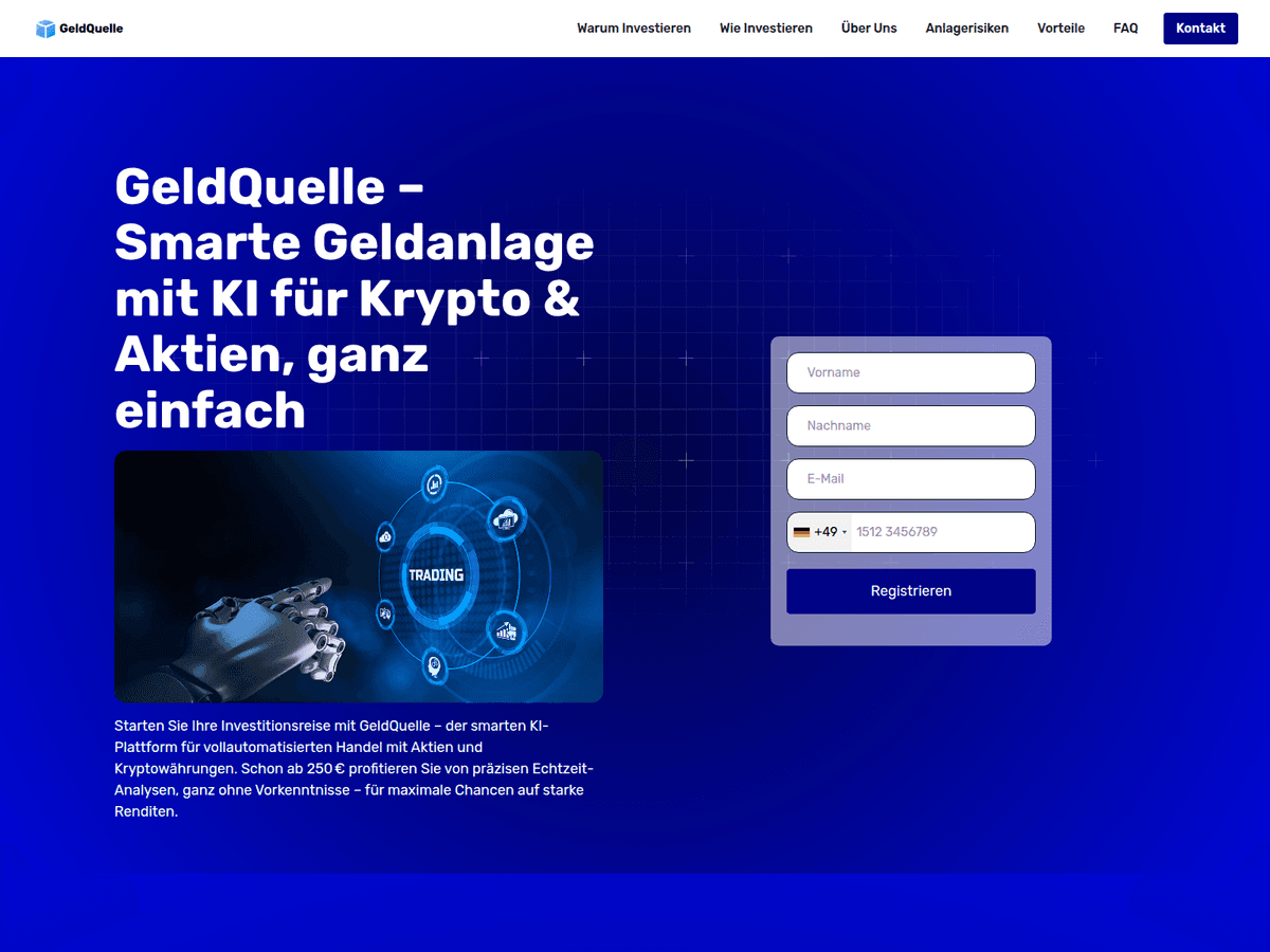 Screenshot der Webseite Geldquelle De (geldquelle-de.org)