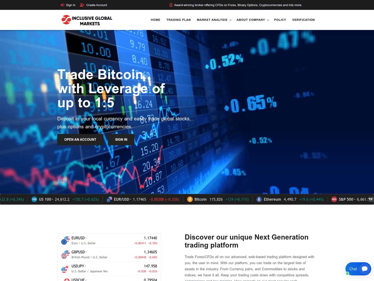 Screenshot der Webseite Inclusiveglobalmarket (inclusiveglobalmarket.com)