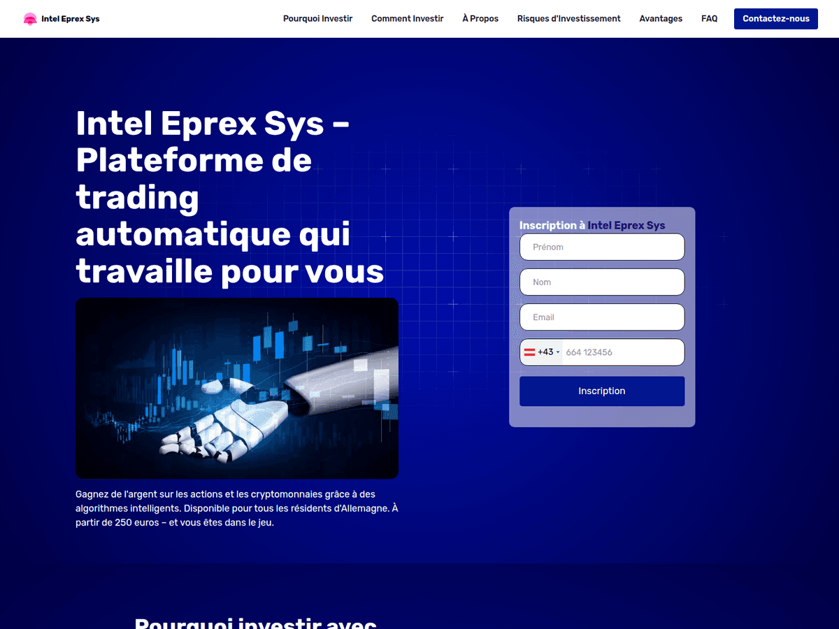Screenshot der Webseite Inteleprexsys (inteleprexsys.org)