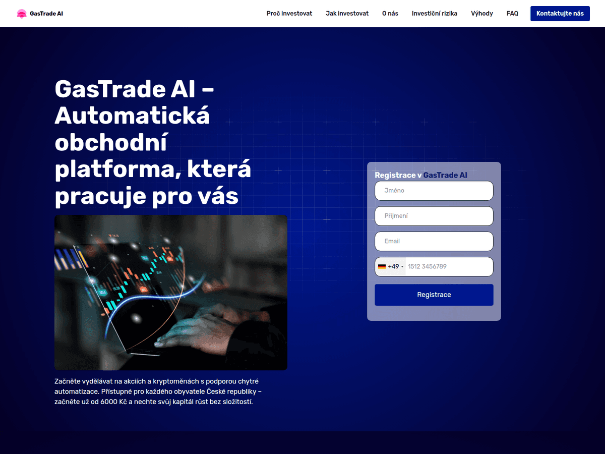 Screenshot der Webseite Gastradeai (gastradeai.org)