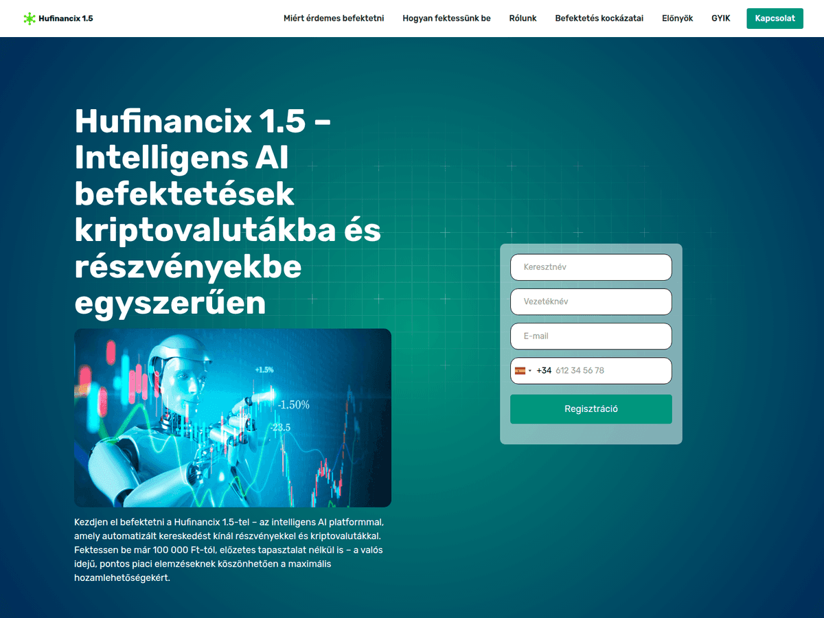 Screenshot der Webseite Hufinancix (hufinancix.net)