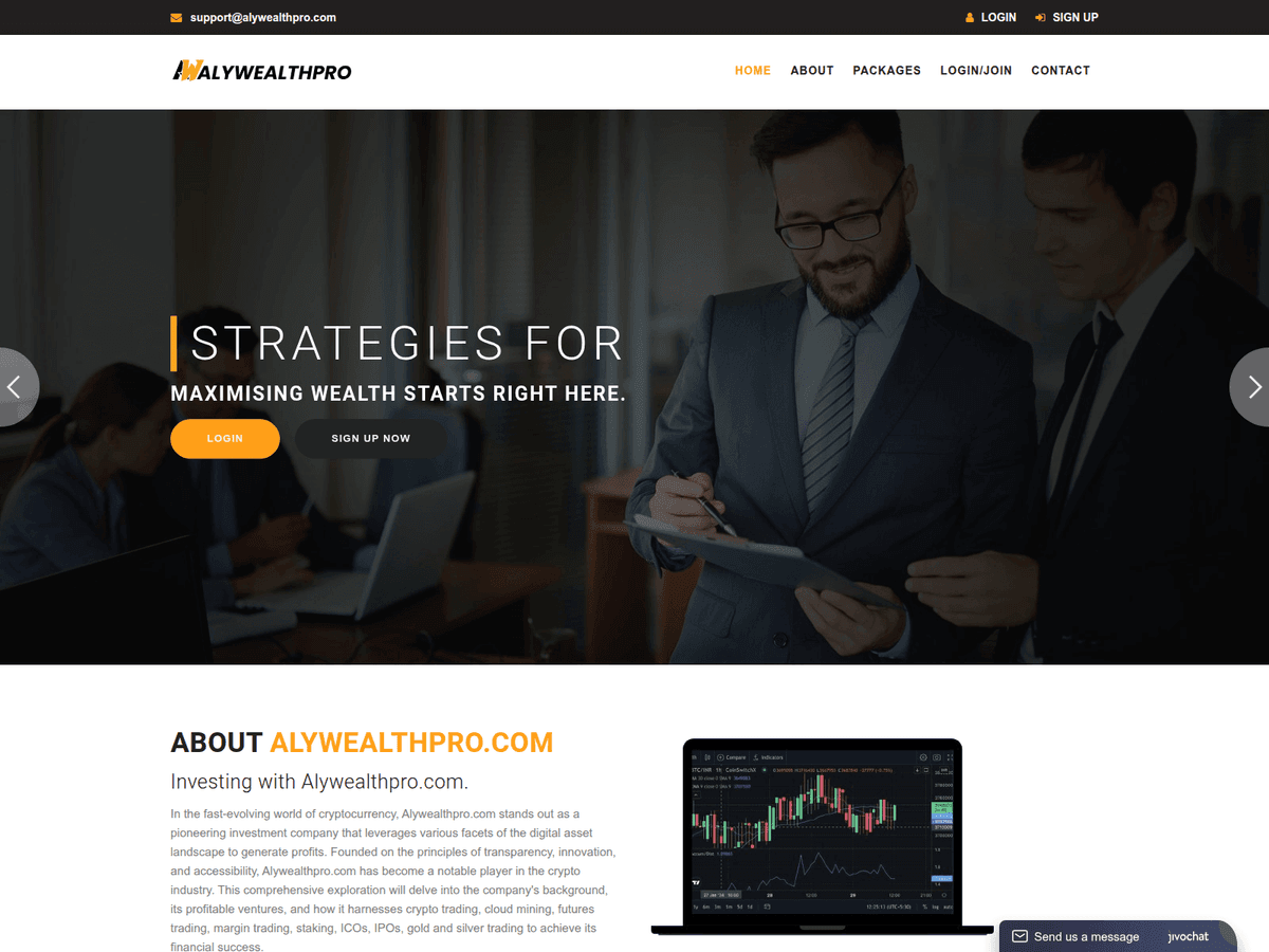 Screenshot von Alywealthpro