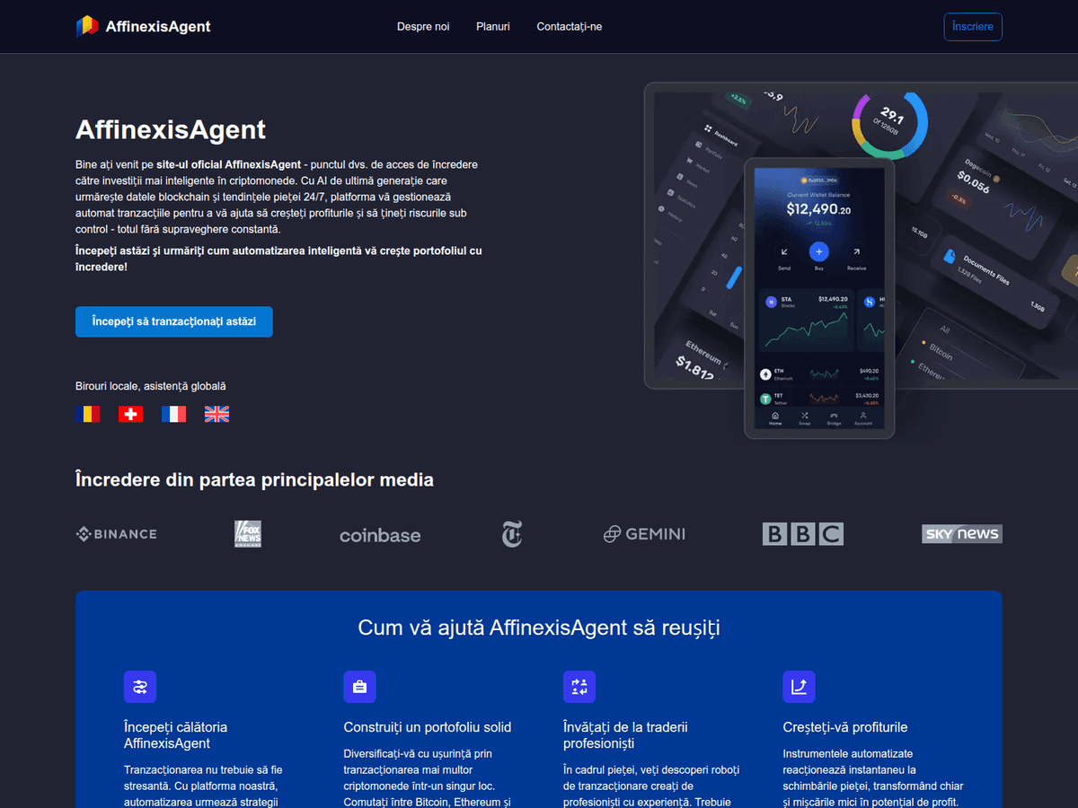 Screenshot von Affinexisagent