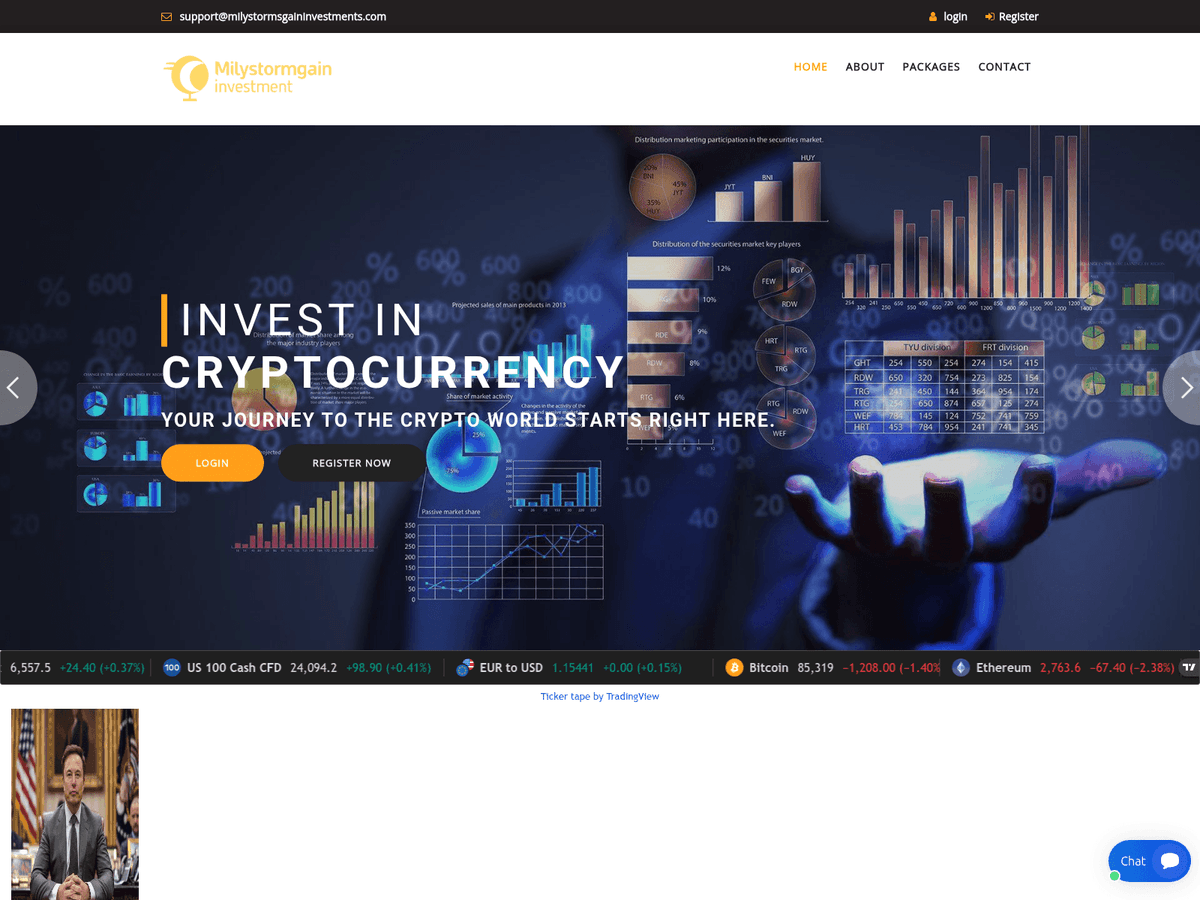 Screenshot der Webseite Milystormsgaininvestments (milystormsgaininvestments.com)