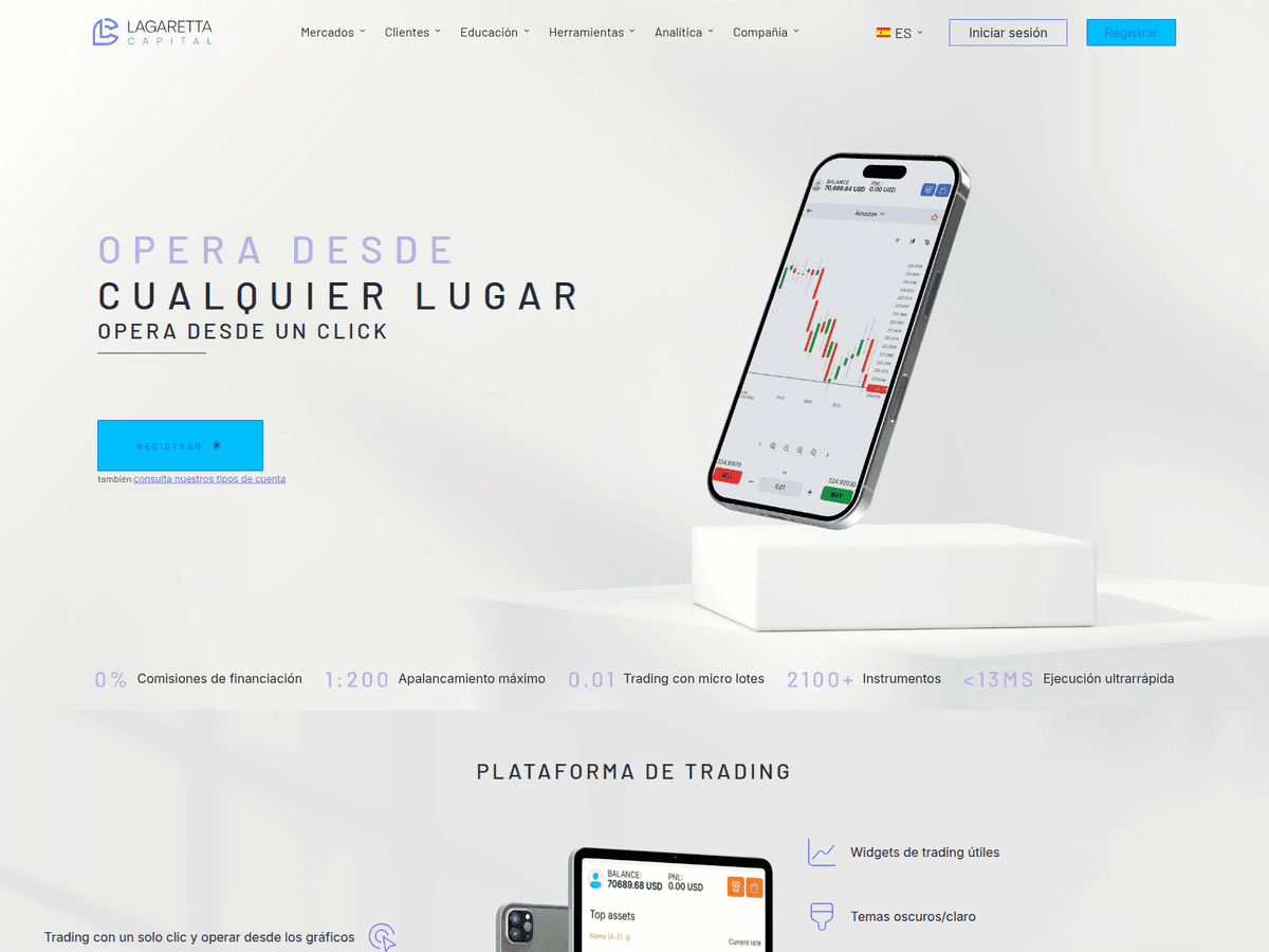 Screenshot der Webseite Lagaretta (lagaretta.com)