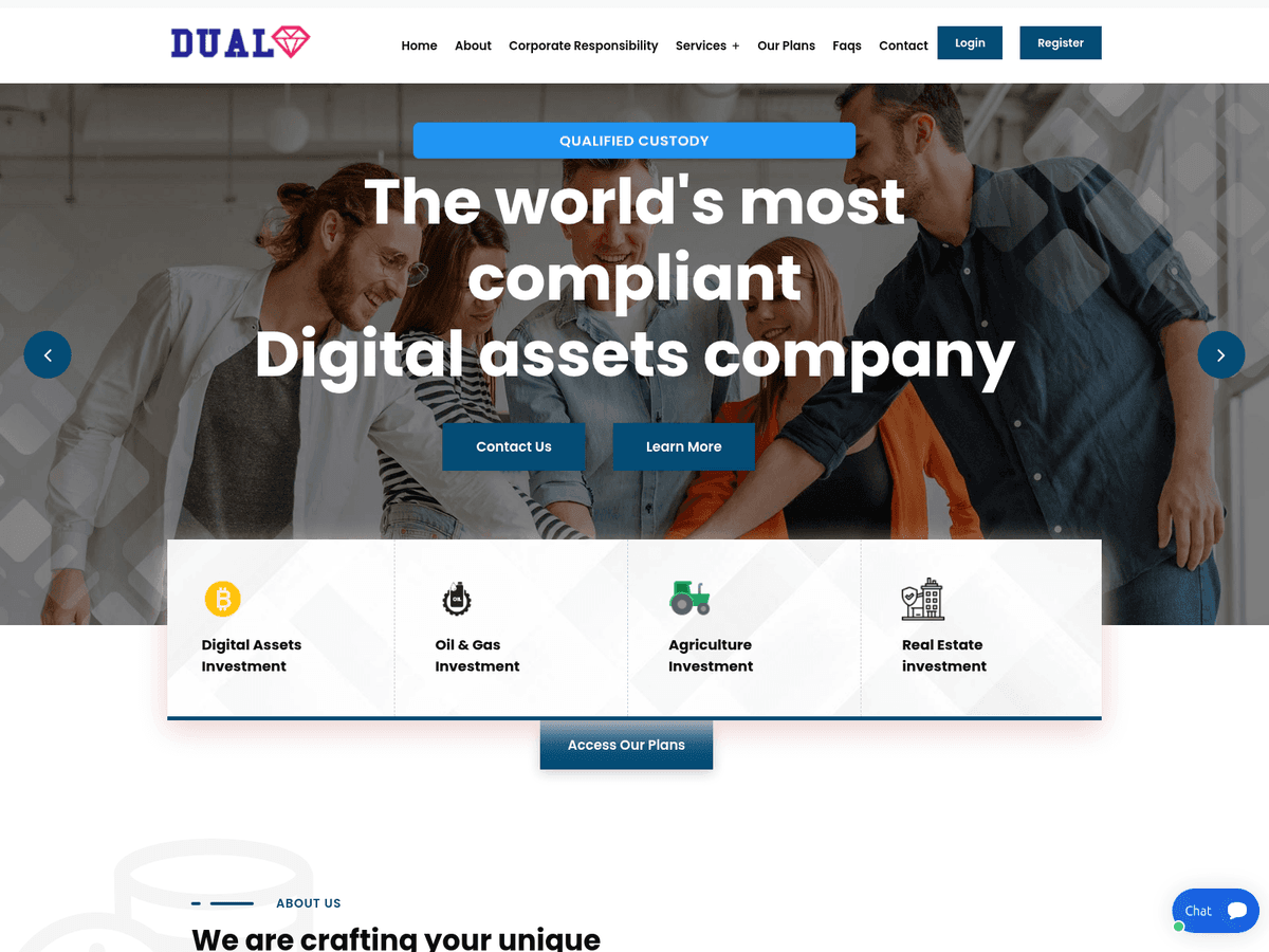 Screenshot der Webseite Dualassetsltd (dualassetsltd.com)