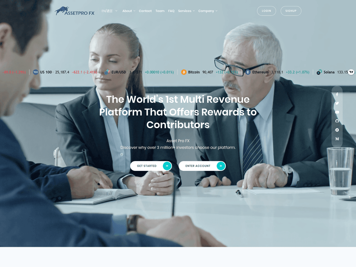 Screenshot von Assetprofx