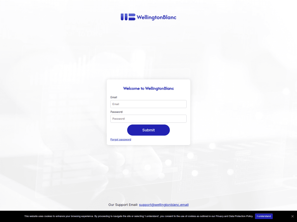 Screenshot der Webseite Wellingtonblanc (wellingtonblanc.com)
