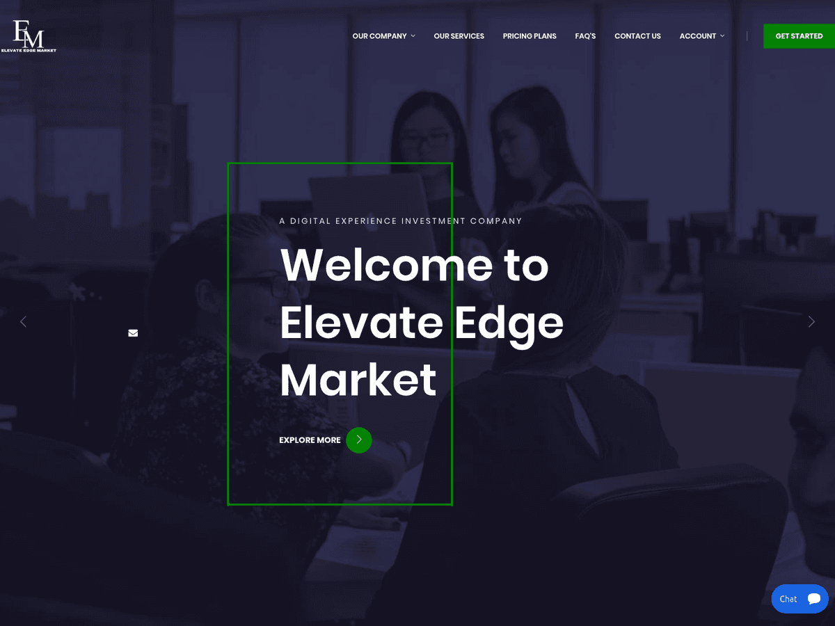Screenshot von Elevateedgemarket