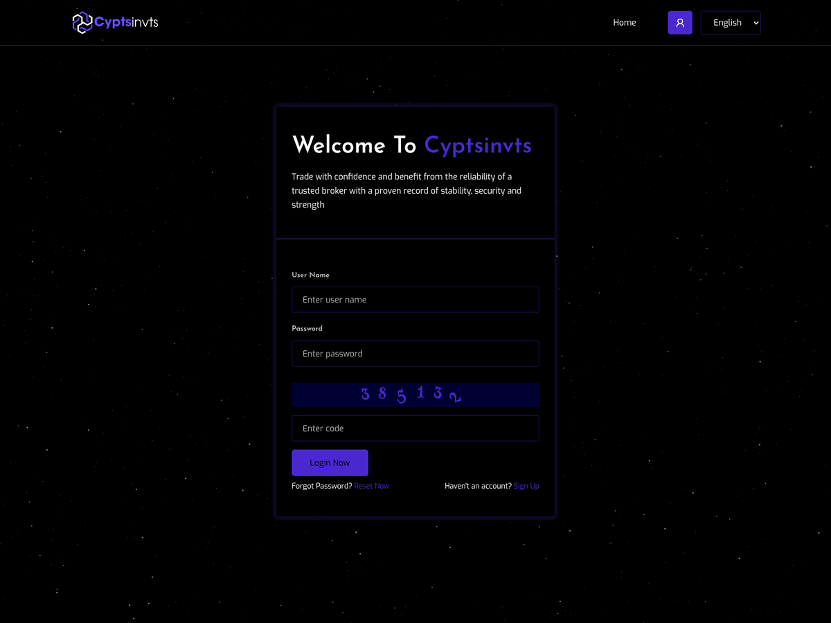 Screenshot der Webseite Cyptsinvts (cyptsinvts.com)