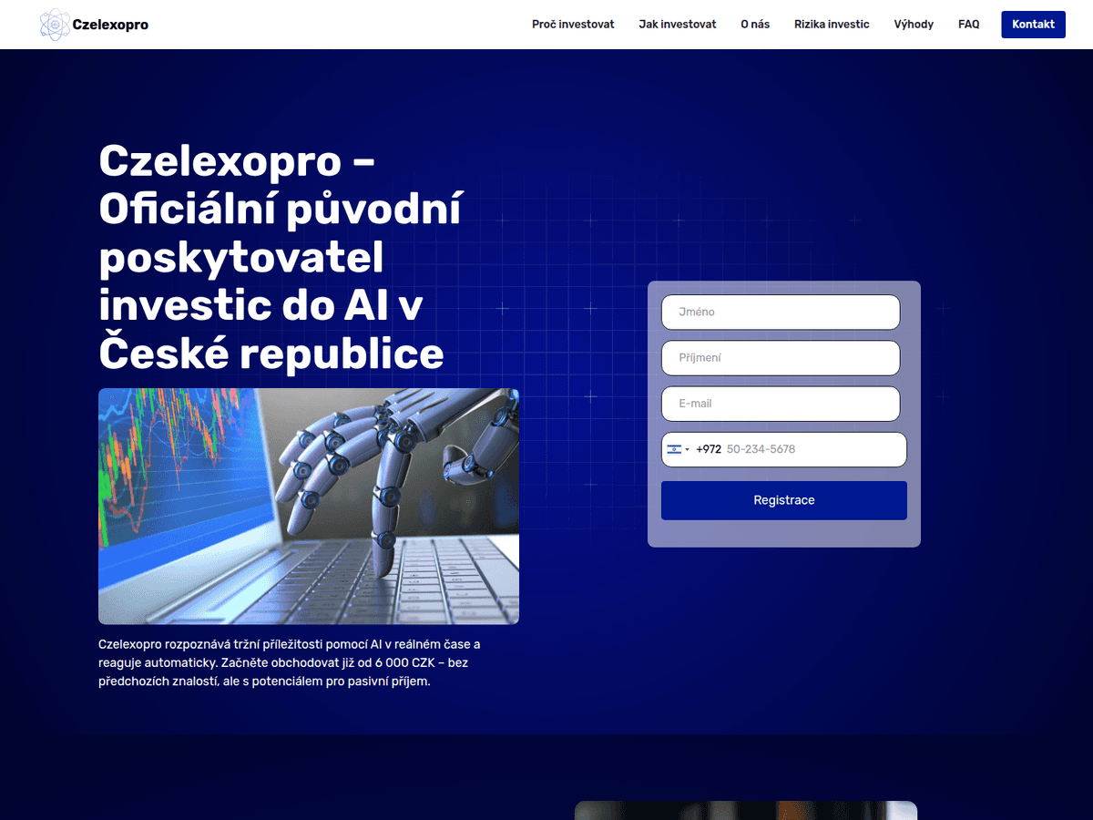 Screenshot der Webseite Czelexopro (czelexopro.com)
