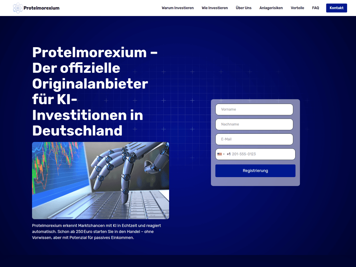 Screenshot der Webseite Protelmorexium (protelmorexium.org)