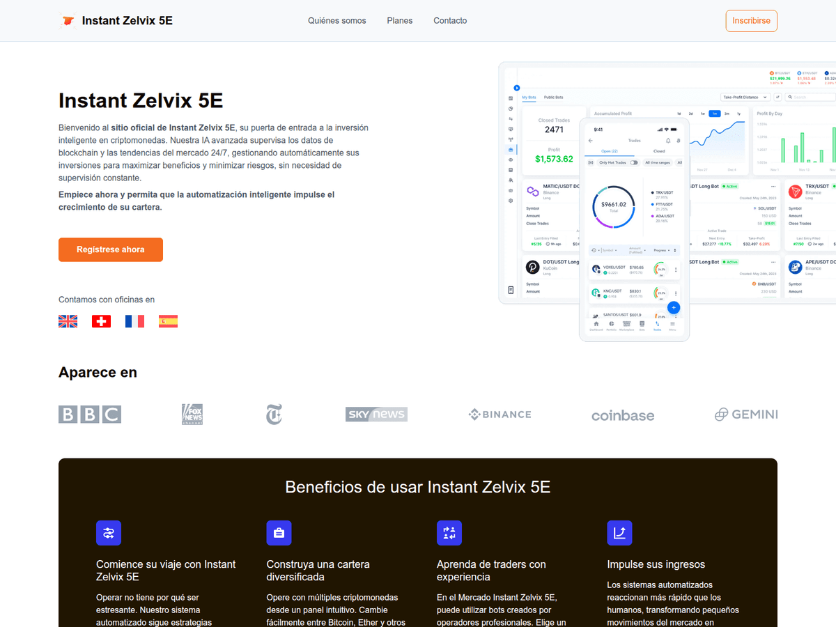 Screenshot der Webseite Instant5ezelvix (instant5ezelvix.es)