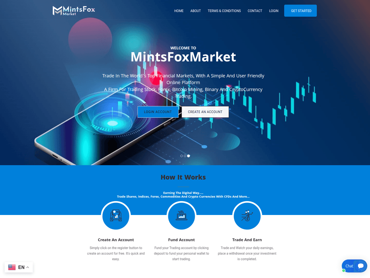 Screenshot der Webseite Mintsfoxmarket (mintsfoxmarket.com)