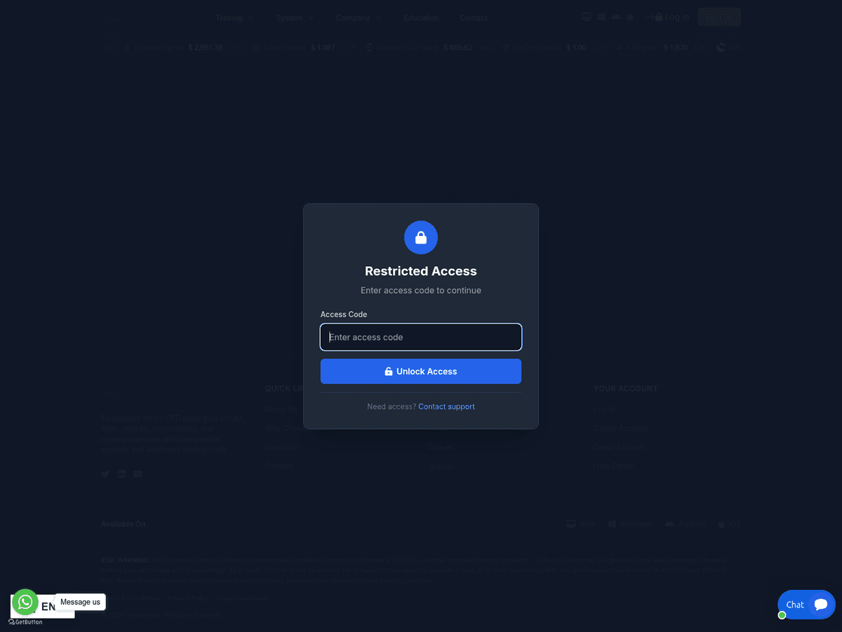 Screenshot der Webseite Teslasmore (teslasmore.com)
