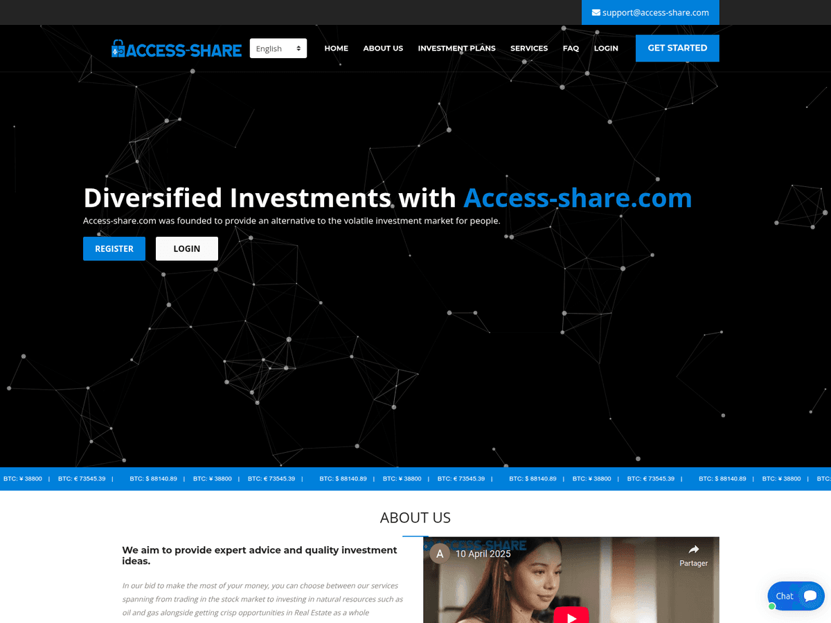 Screenshot von Access Shares