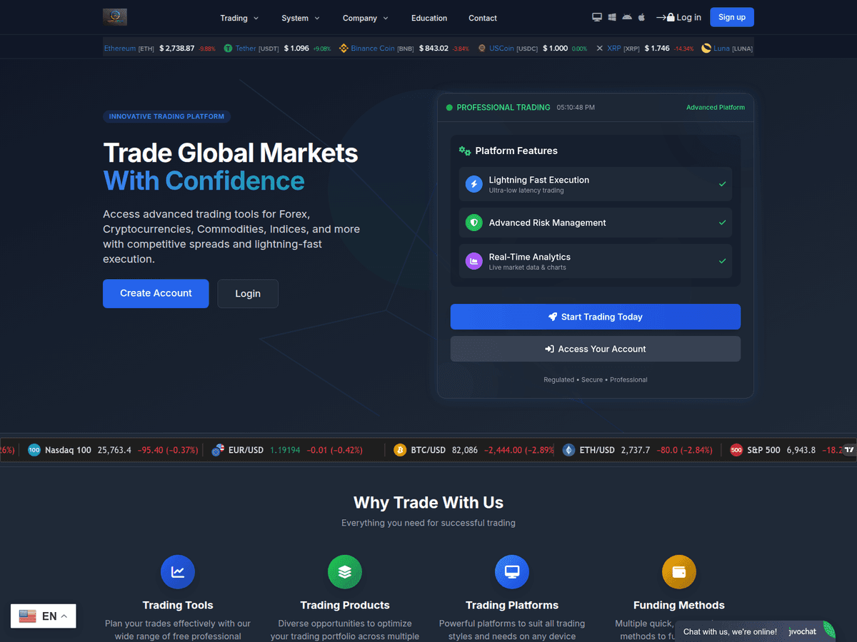 Screenshot der Webseite Hubprimetrade (hubprimetrade.org)