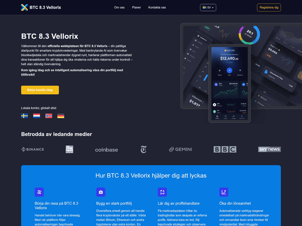 Screenshot der Webseite Btcvellorix (btcvellorix.com)