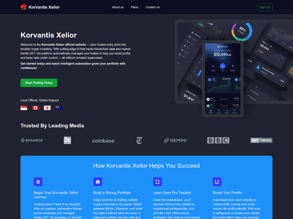Screenshot der Webseite Korvantisxelior (korvantisxelior.com)