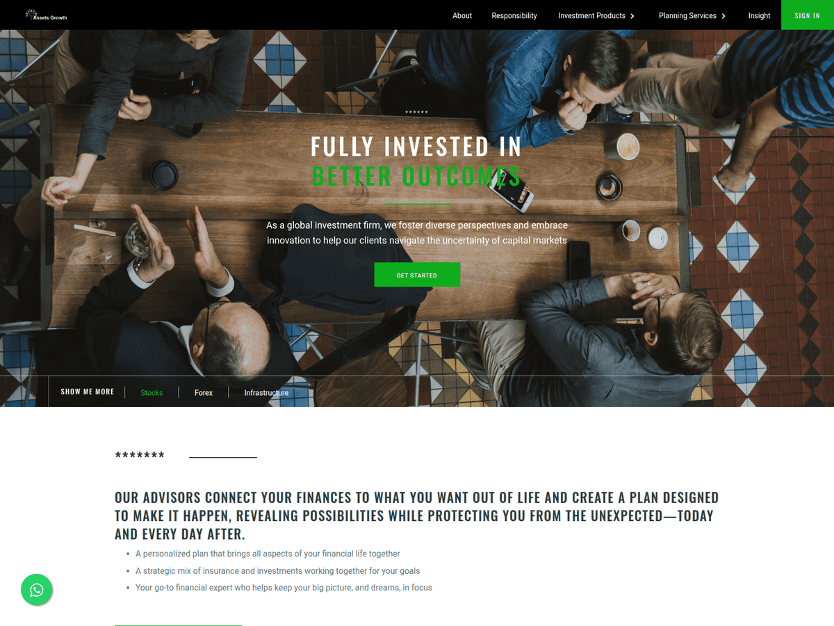 Screenshot von Assetsgrowth
