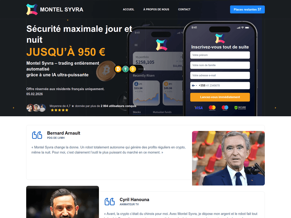 Screenshot der Webseite Montelsyvra (montelsyvra.com)