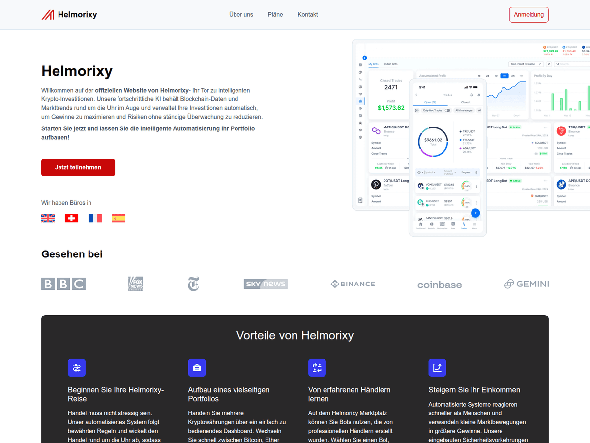 Screenshot der Webseite Helmorixy (helmorixy.at)