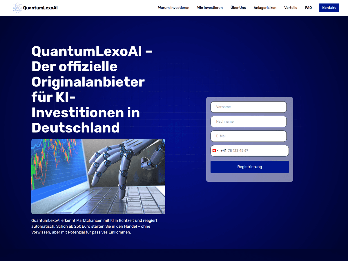 Screenshot der Webseite Quantumlexoal (quantumlexoal.com)