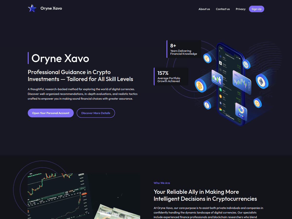 Screenshot der Webseite Orynexavo (orynexavo.com)