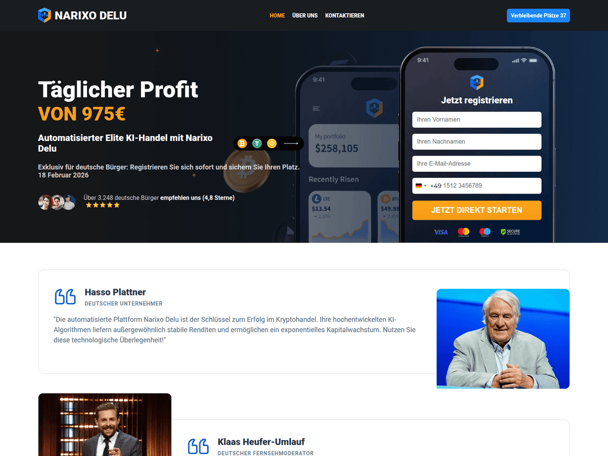 Screenshot der Webseite Narixo Delu (narixo-delu.de)