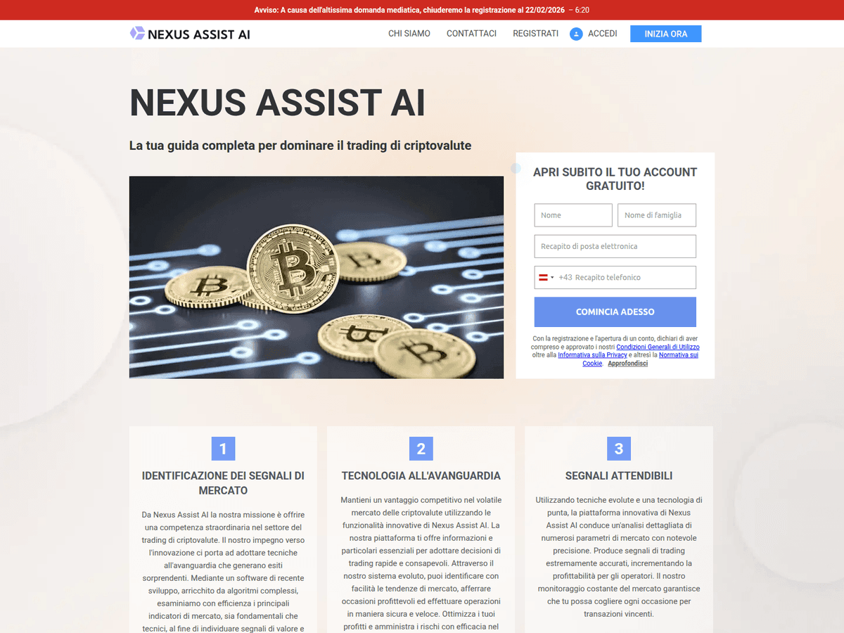 Screenshot der Webseite Nexusassistai (nexusassistai.net)