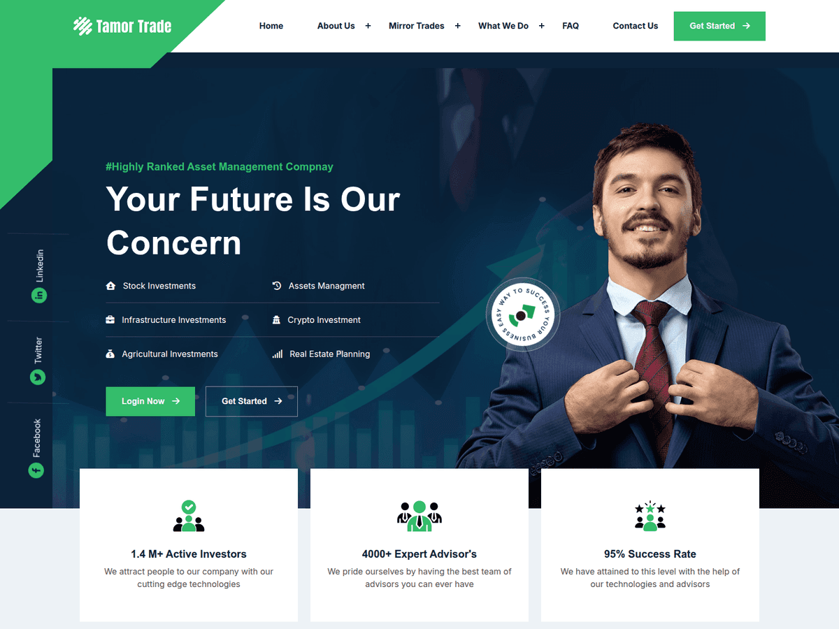 Screenshot der Webseite Tamortrade (tamortrade.com)