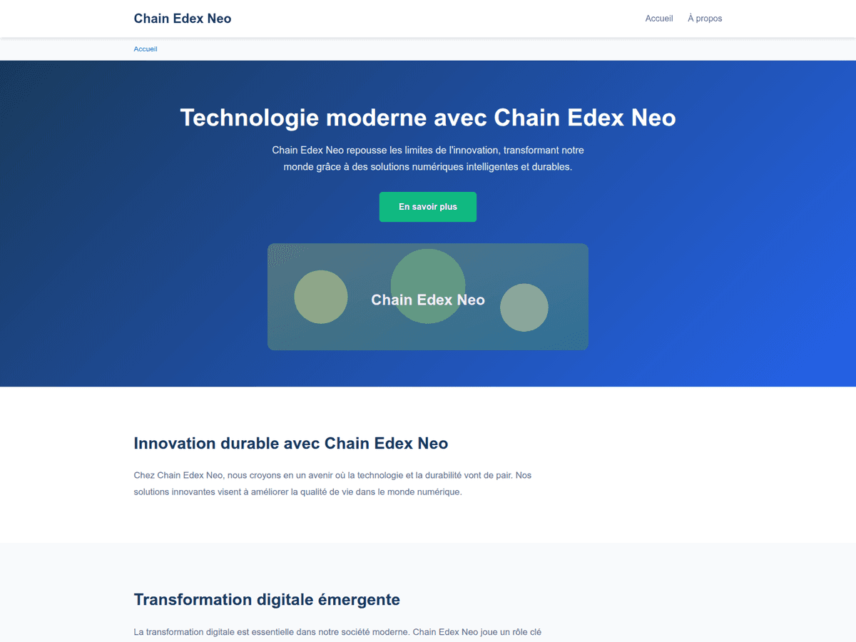 Screenshot der Webseite Chain Edex Neo (chain-edex-neo.org)