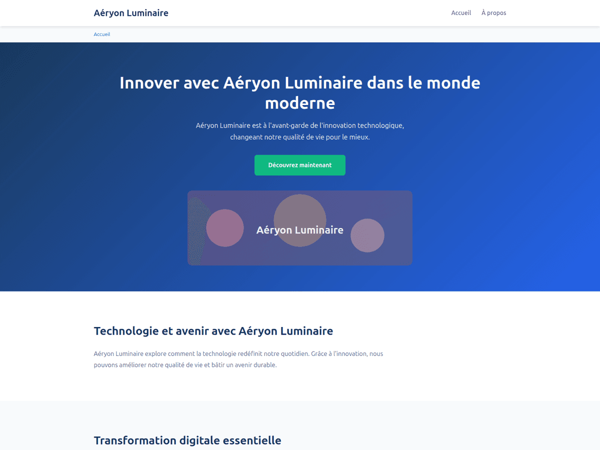 Screenshot von Aeryon Luminaire