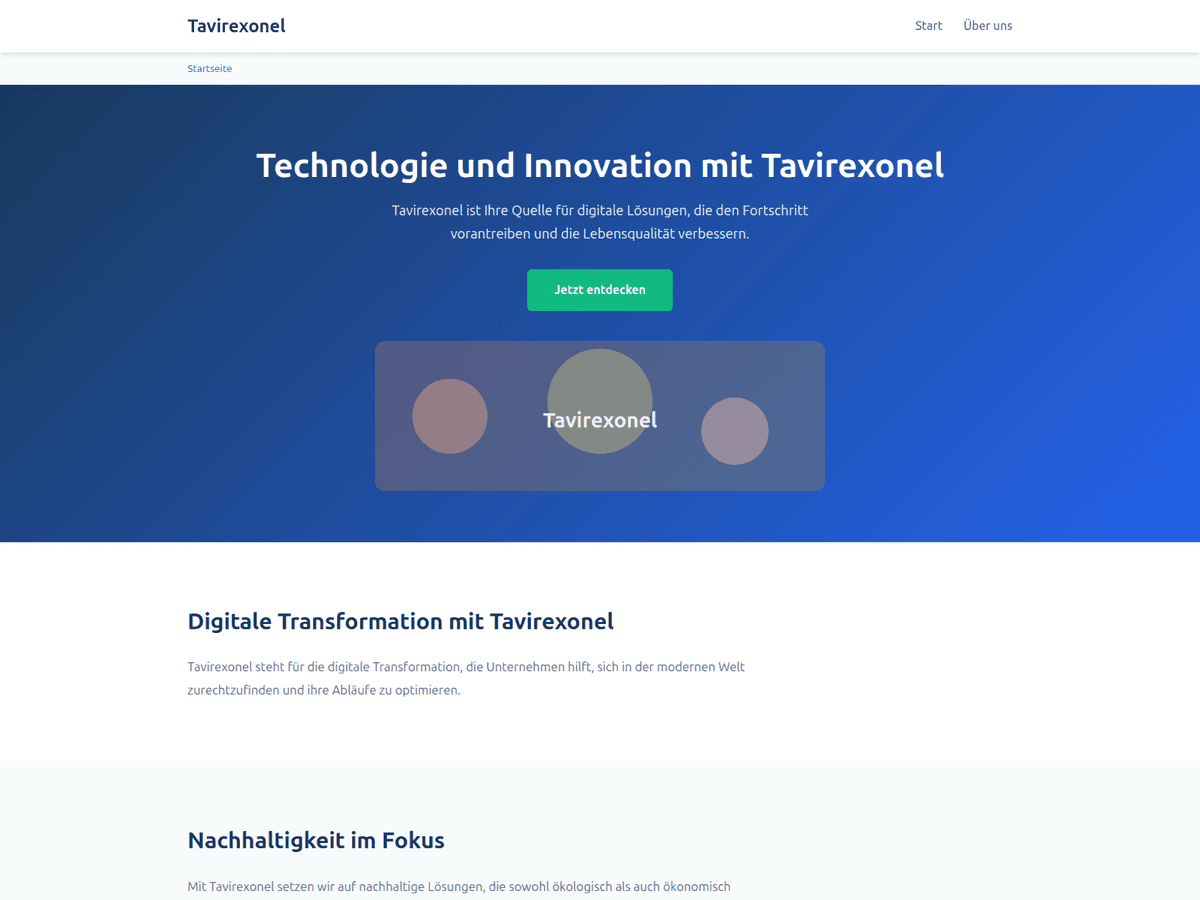 Screenshot der Webseite Tavirexonel (tavirexonel.org)