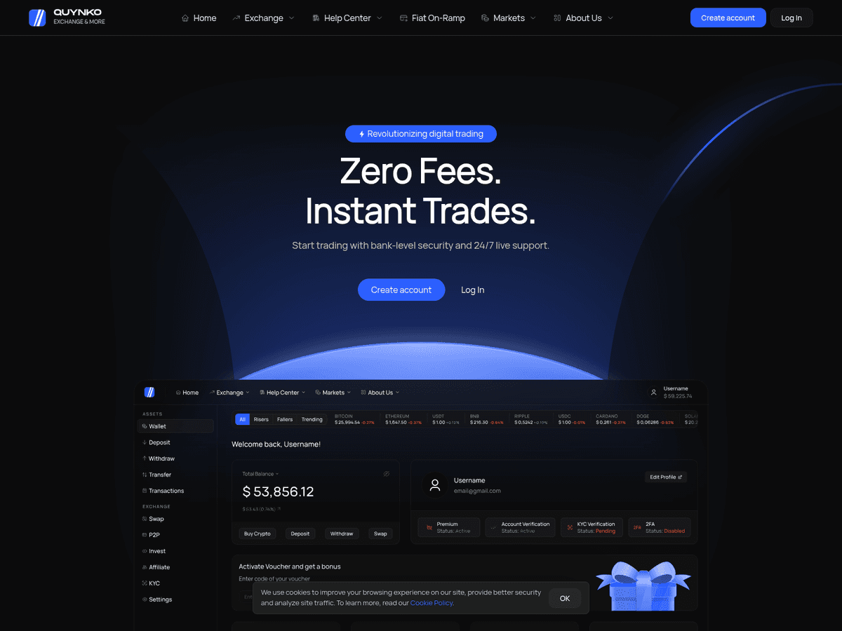 Screenshot der Webseite Quynko (quynko.com)