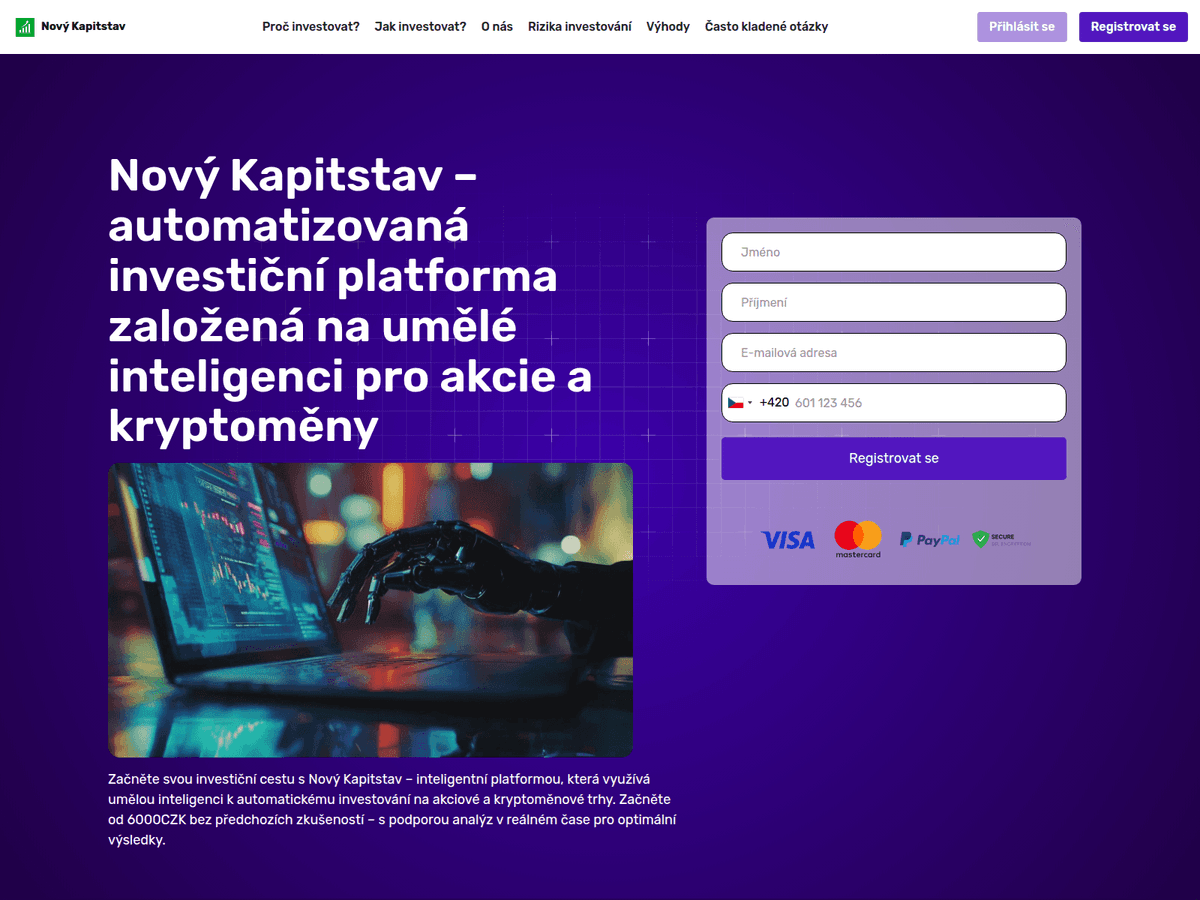 Screenshot der Webseite Novykapitstav (novykapitstav.com)