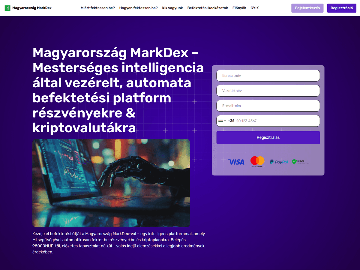 Screenshot der Webseite Magyarorszag Markdex (magyarorszag-markdex.org)