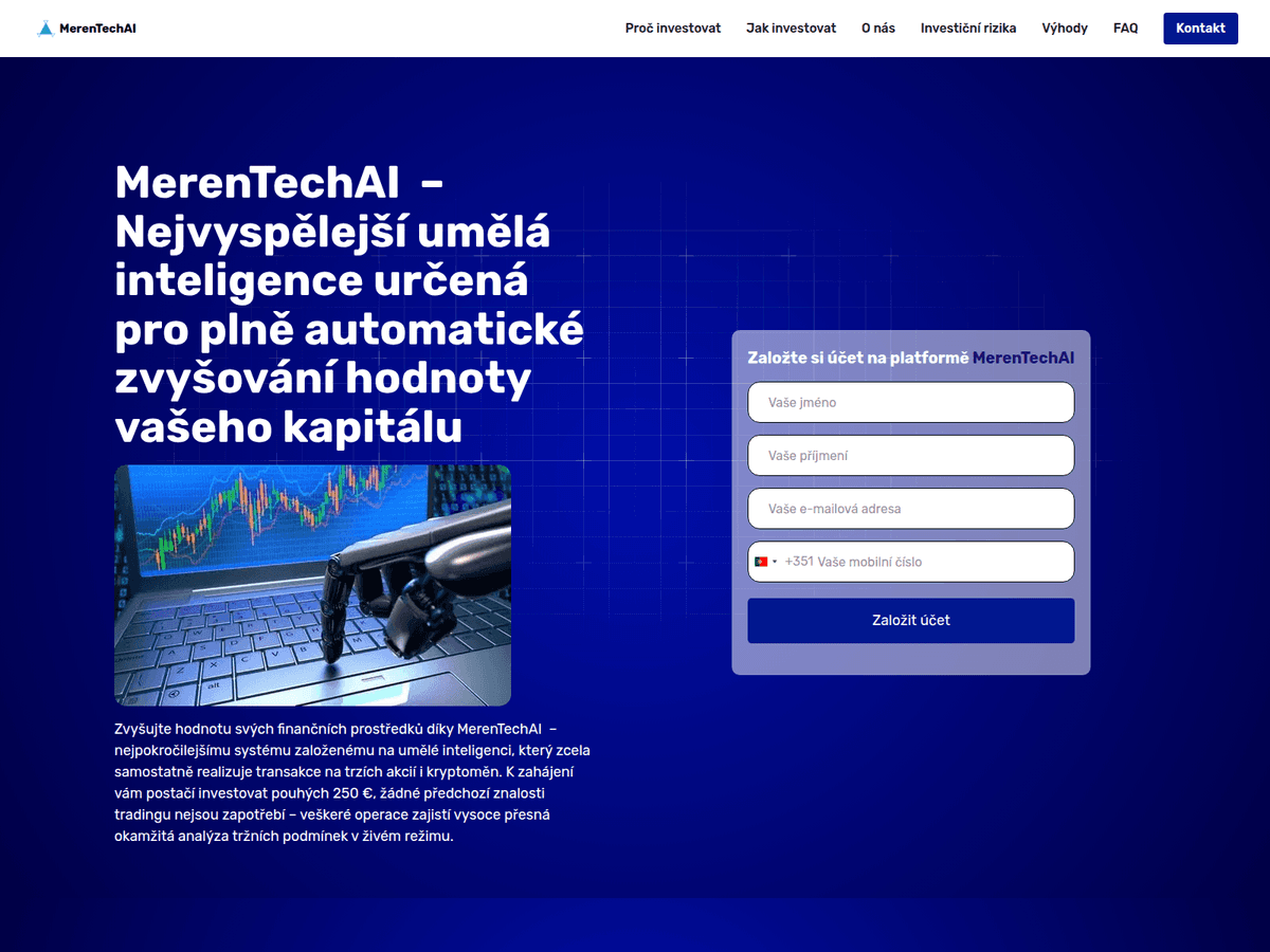 Screenshot der Webseite Merentechai (merentechai.com)