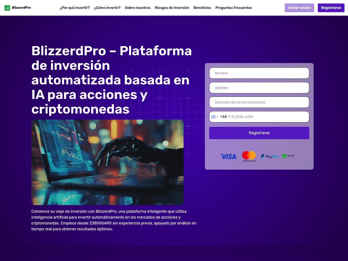 Screenshot der Webseite Blizzerdpro (blizzerdpro.com)
