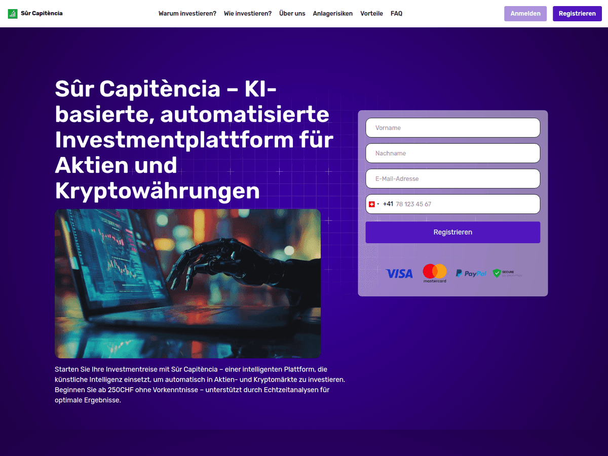 Screenshot der Webseite Surcapitencia (surcapitencia.com)