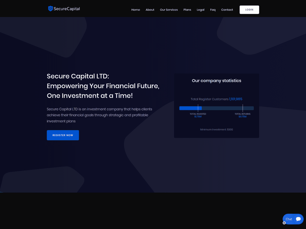 Screenshot der Webseite Securecapitaltd (securecapitaltd.com)