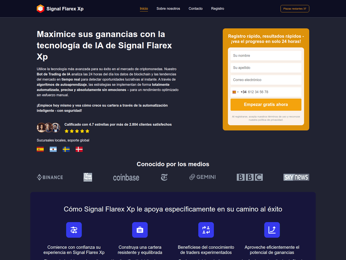 Screenshot der Webseite Signalflarexxp Ia (signalflarexxp-ia.com)