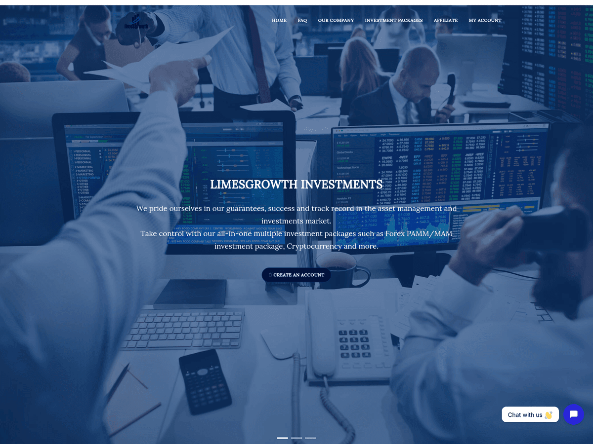 Screenshot der Webseite Limesgrowth (limesgrowth.com)