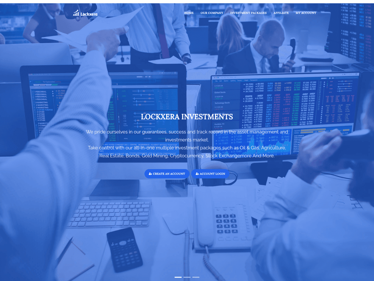 Screenshot der Webseite Lockxera (lockxera.com)