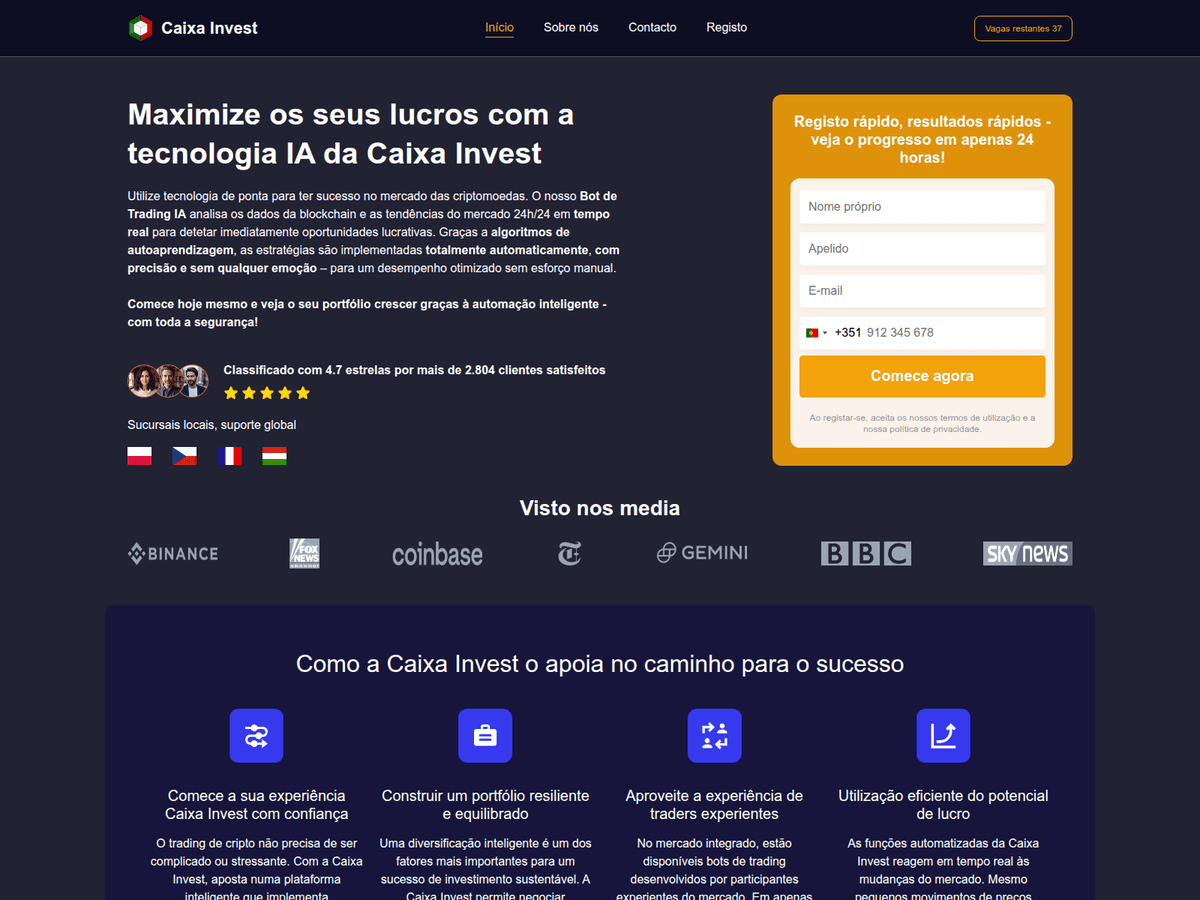 Screenshot von Caixa Invest