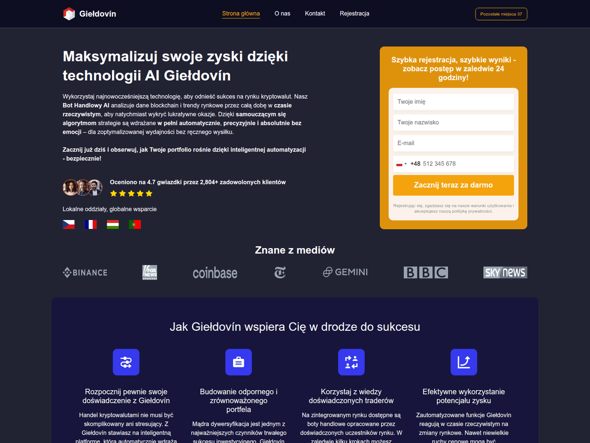 Screenshot der Webseite Gieldo Vin (gieldo-vin.com)