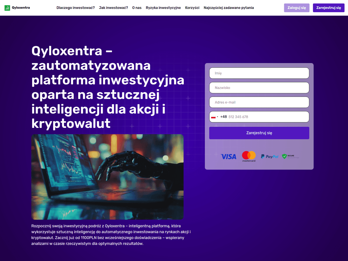 Screenshot der Webseite Qyloxentra Pl (qyloxentra-pl.com)