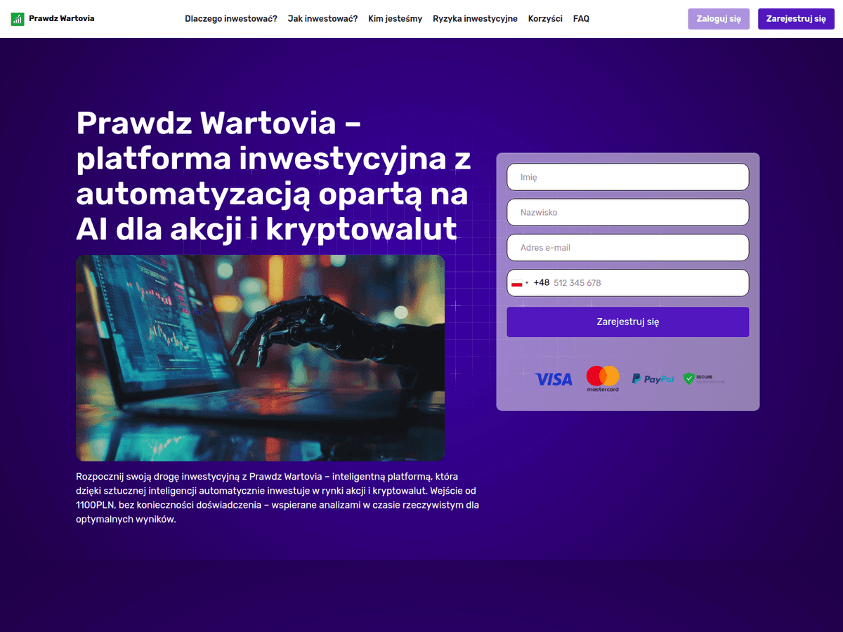 Screenshot der Webseite Prawdz Wartovia (prawdz-wartovia.org)